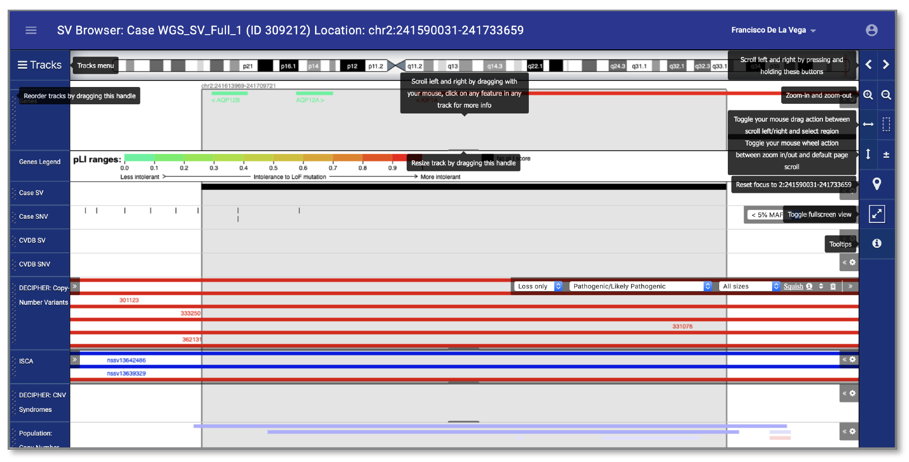 structual variant viewer